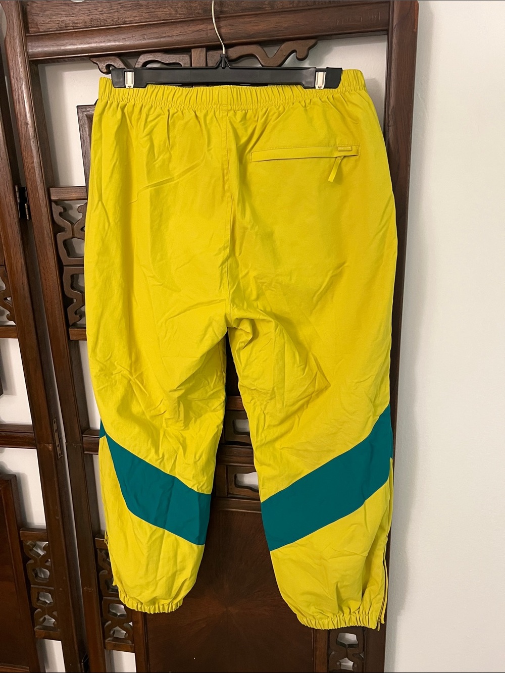 Supreme Yellow and Teal Chevron Track Pants - Picture 5 of 5